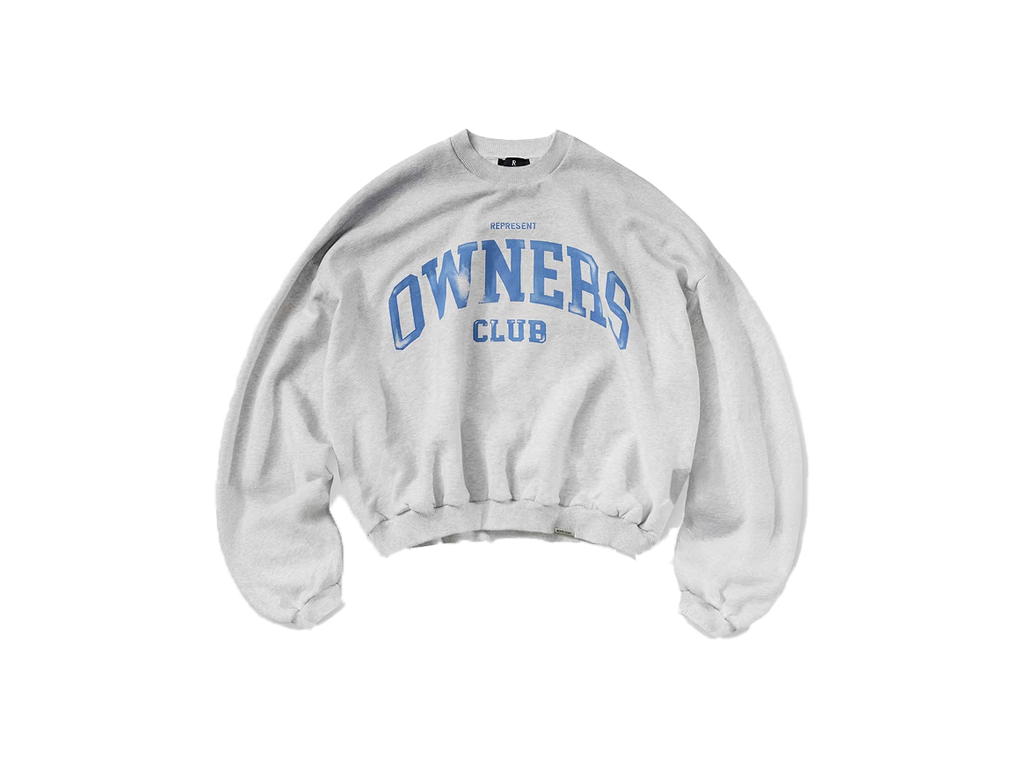 Represent Owners Club Sweater Sprayed Ice Grey Marl