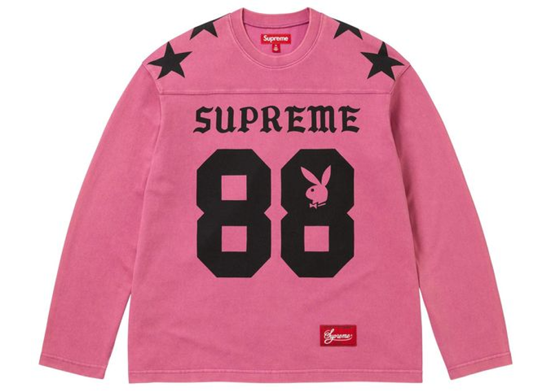 Supreme Playboy L/S Football Top Pink-Supreme-pikastore.cz