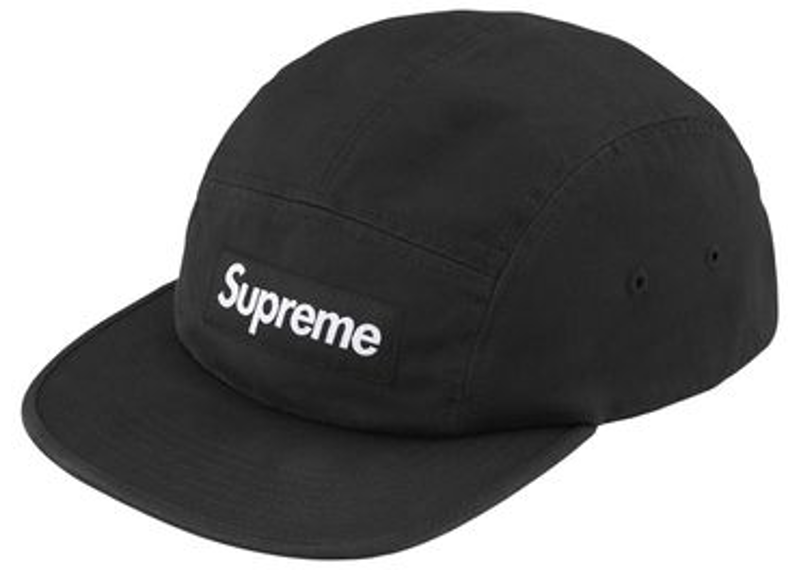 Supreme Washed Chino Twill Camp Cap (FW26) Black