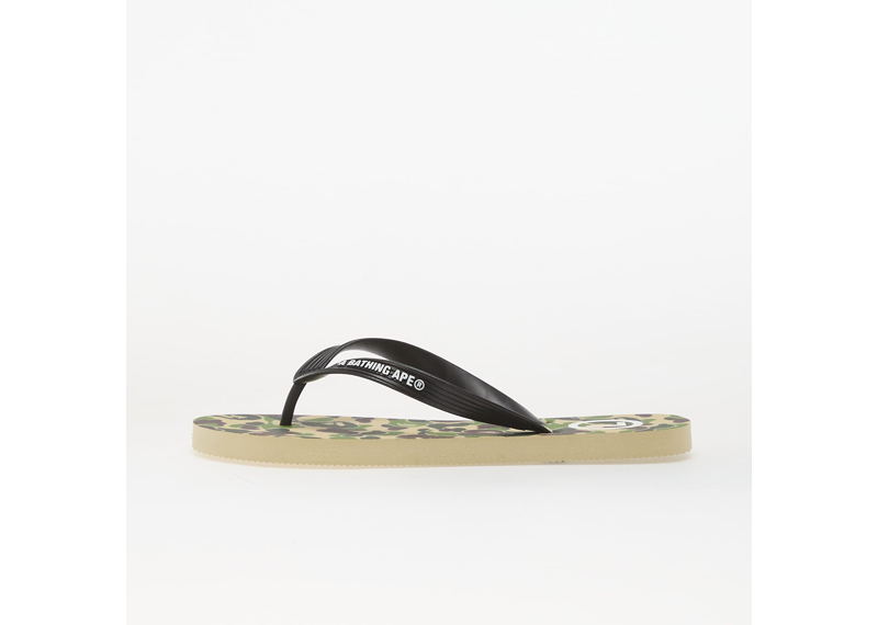 A BATHING APE Abc Camo Beach Sandals M Green