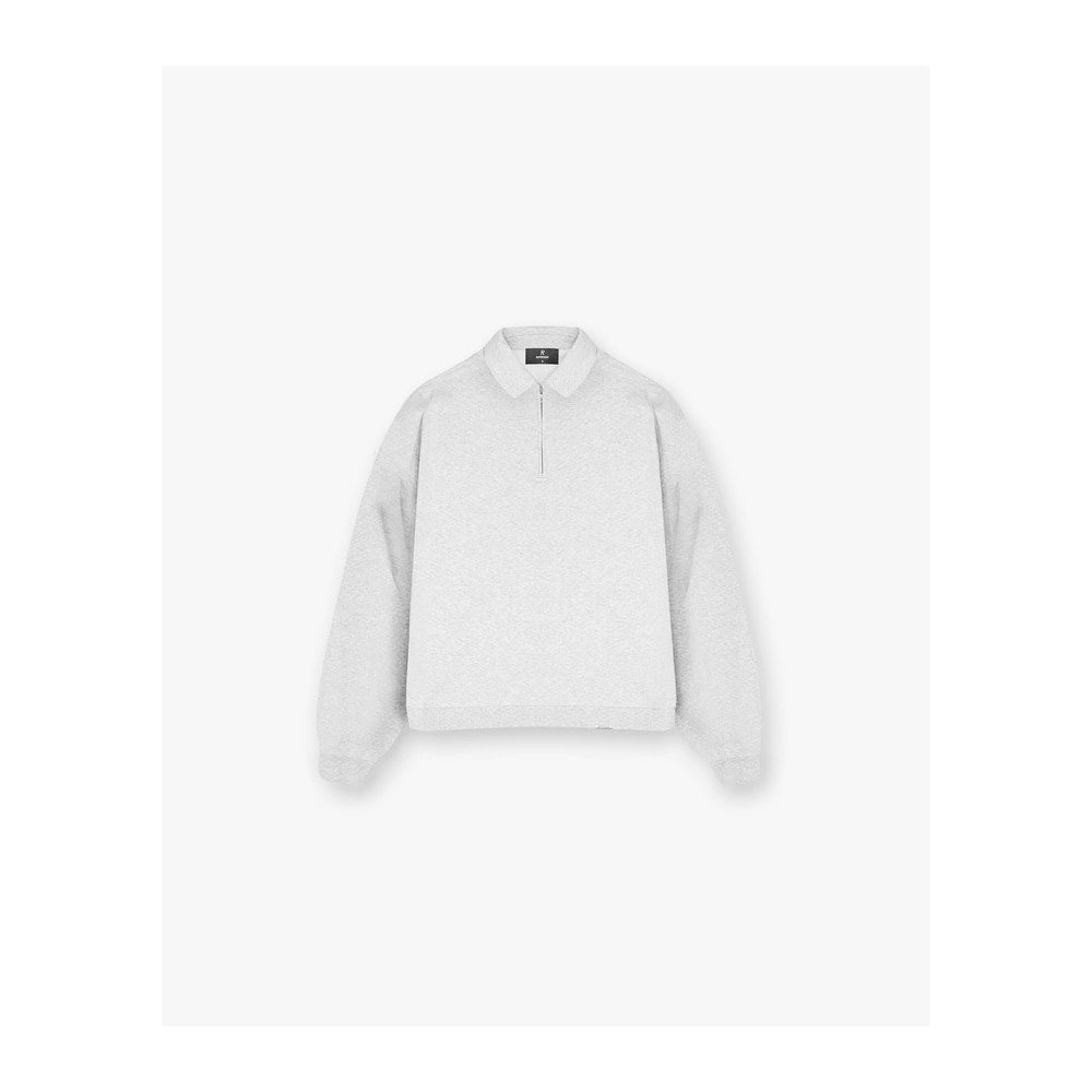 Represent Initial Boxy Quarter Zip Ice Grey Marl