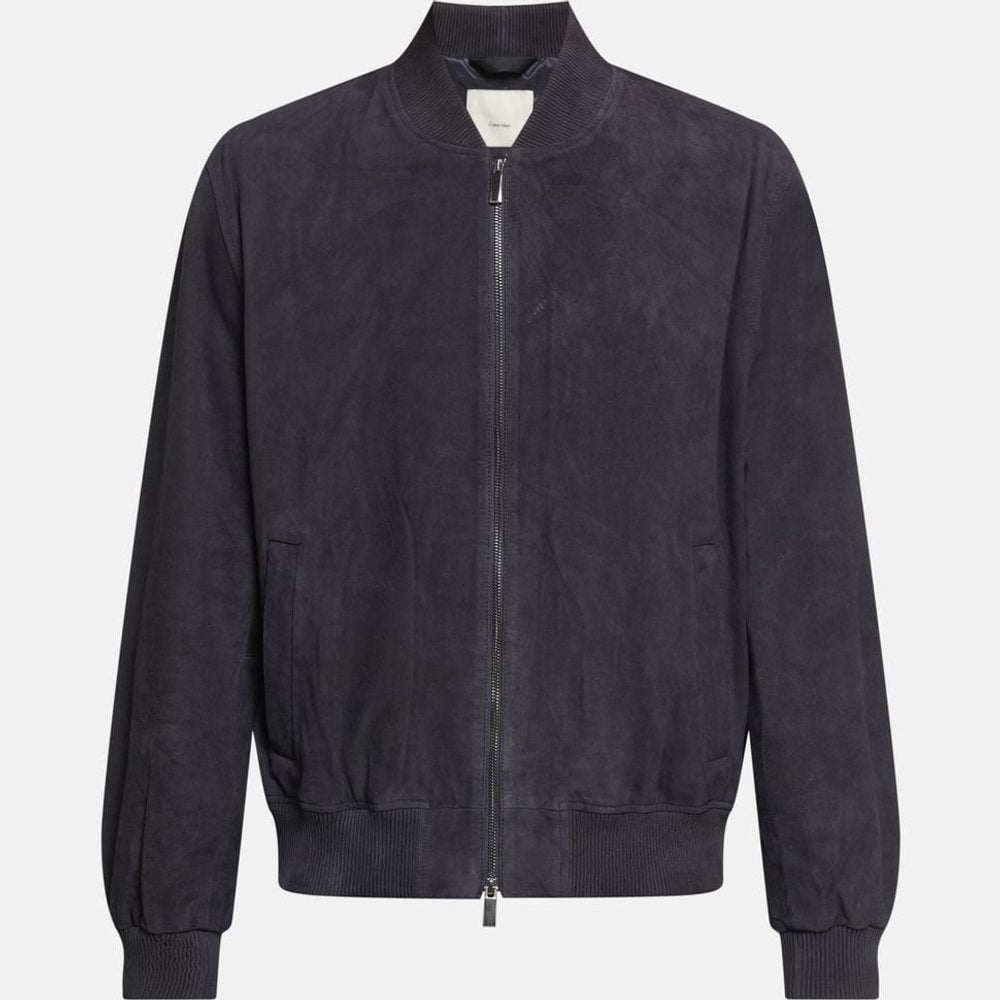 Calvin Klein Leather blouson Blue – kleding, blauw