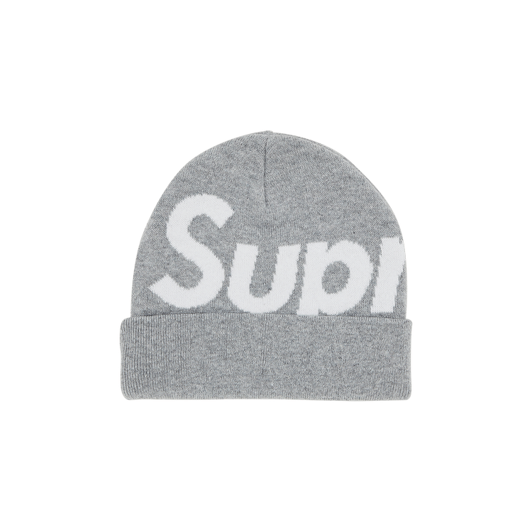Supreme Big Logo Beanie (FW24) Heather Grey