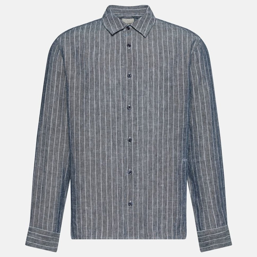 Calvin Klein Linen shirt Blue – vêtements, bleu