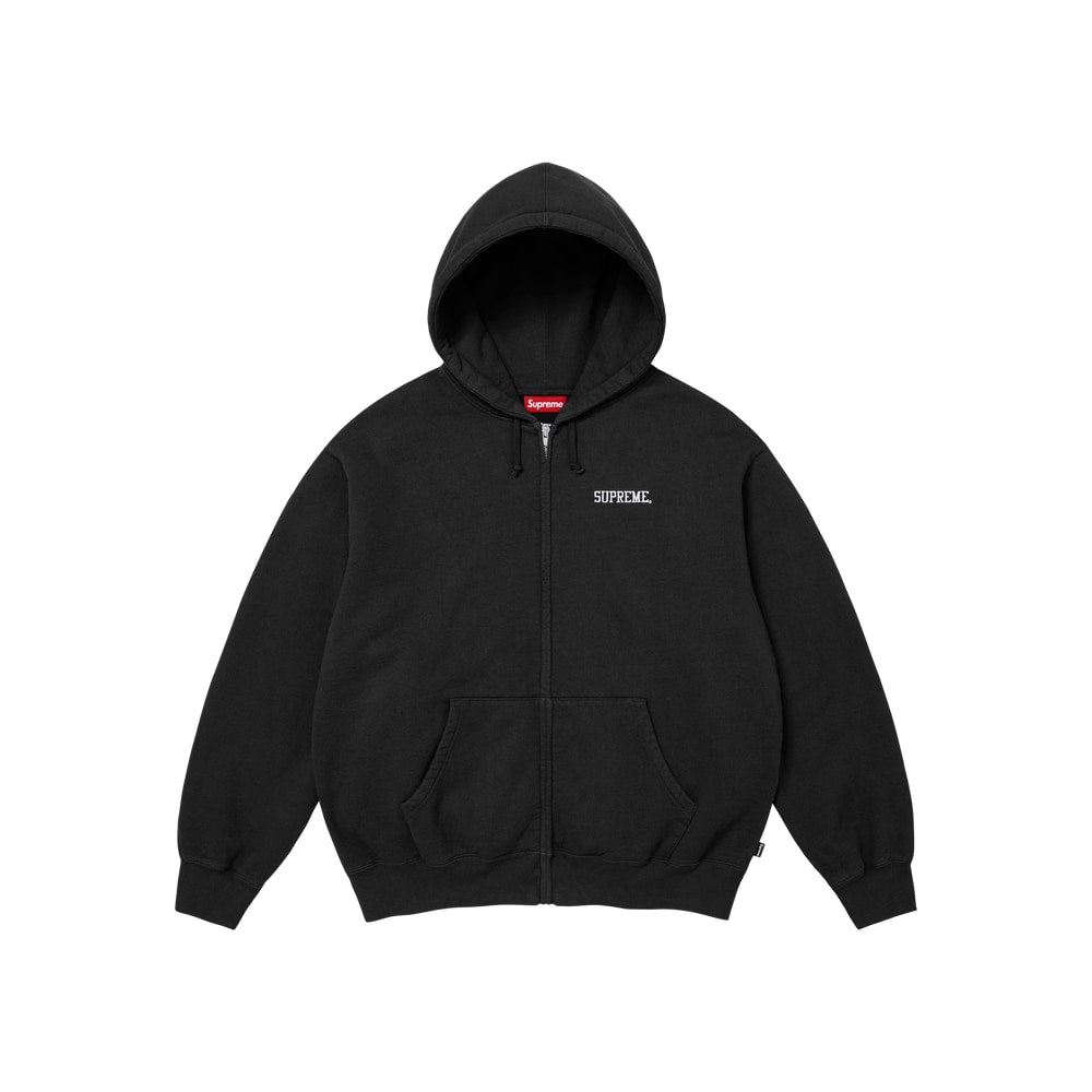 Supreme Blessed Appliqué Zip Up Hooded Sweatshirt Black