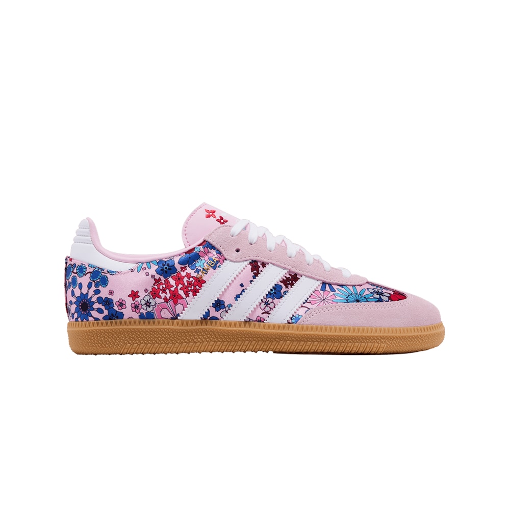 Liberty London x adidas Samba OG J Clear Pink Floral – boty, oranžová