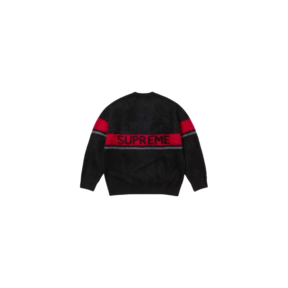 Supreme Brushed Stripe Sweater Black