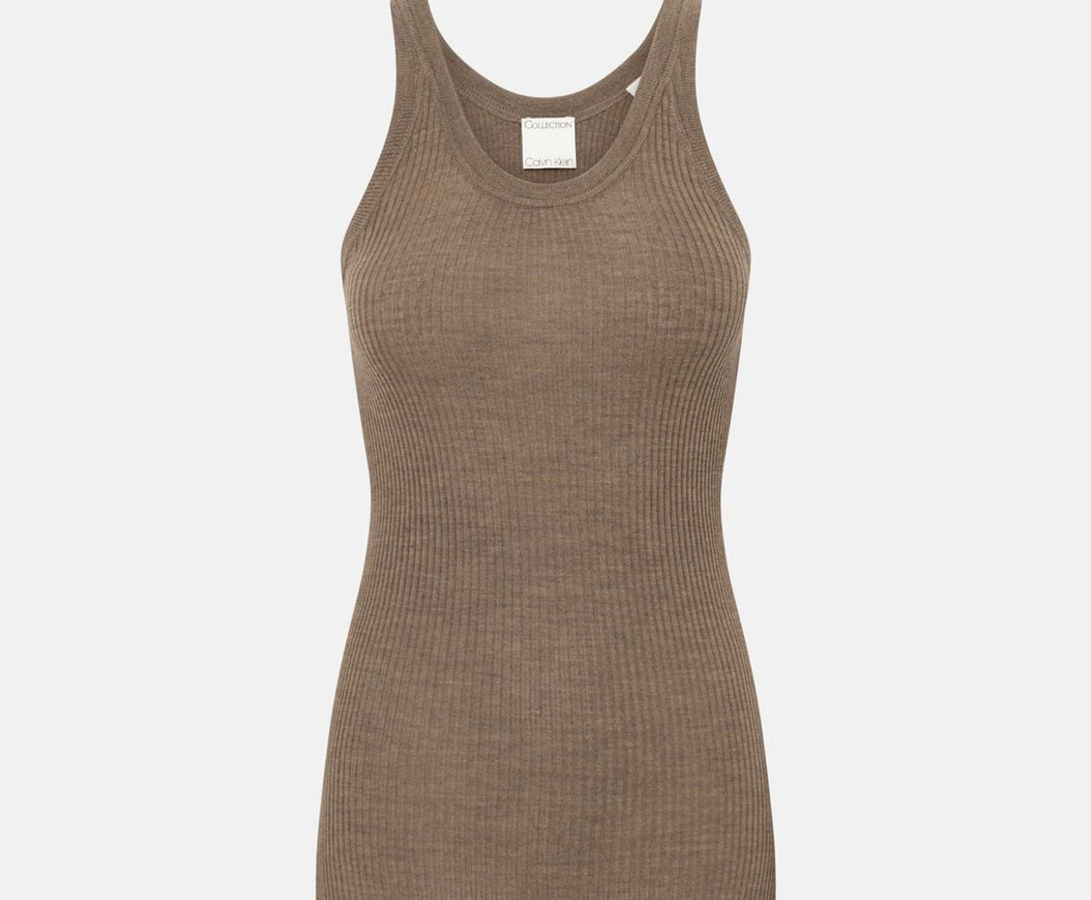Calvin Klein Blouse Taupe – Hemd