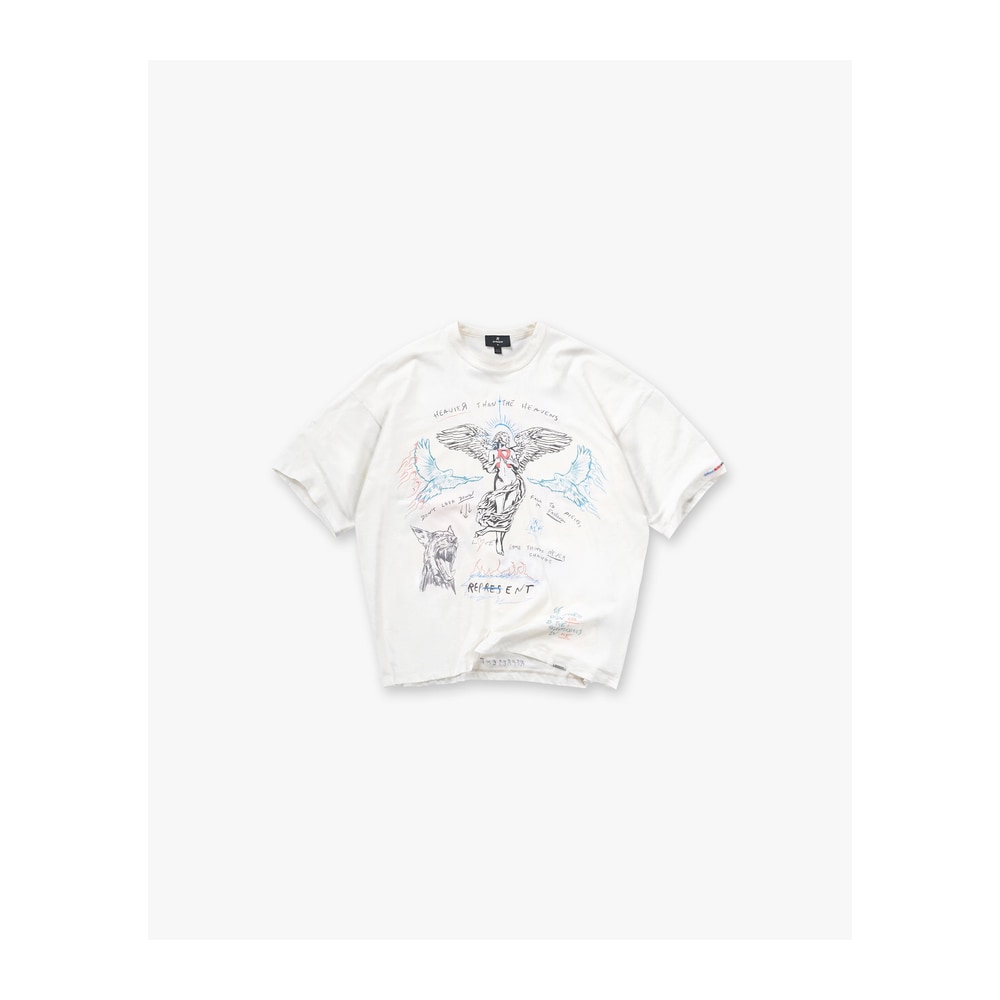 Represent Heavier Than The Heavens T-Shirt Antique White