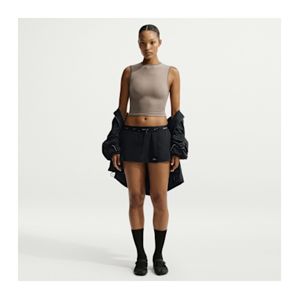 Nike NikeSKIMS Stretch Nylon Skort Obsidian Olive Grey (Women's) – чорний