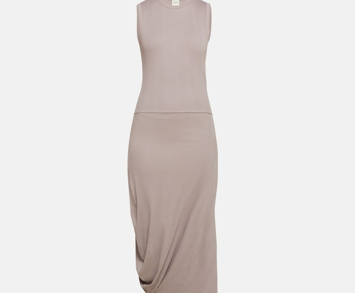Calvin Klein Midi dress Greige – ruházat