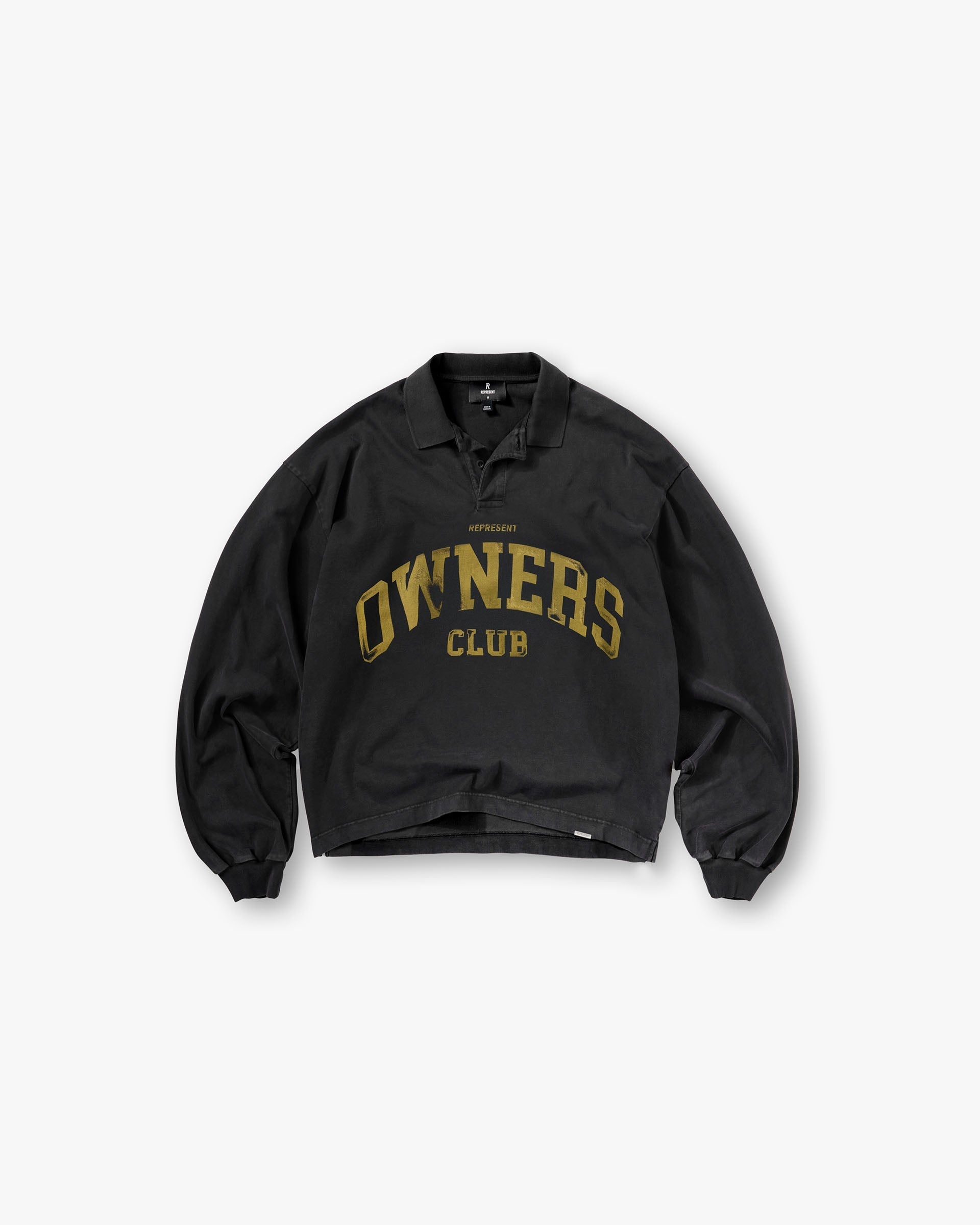Represent Owners Club Rugby Polo Faded Black