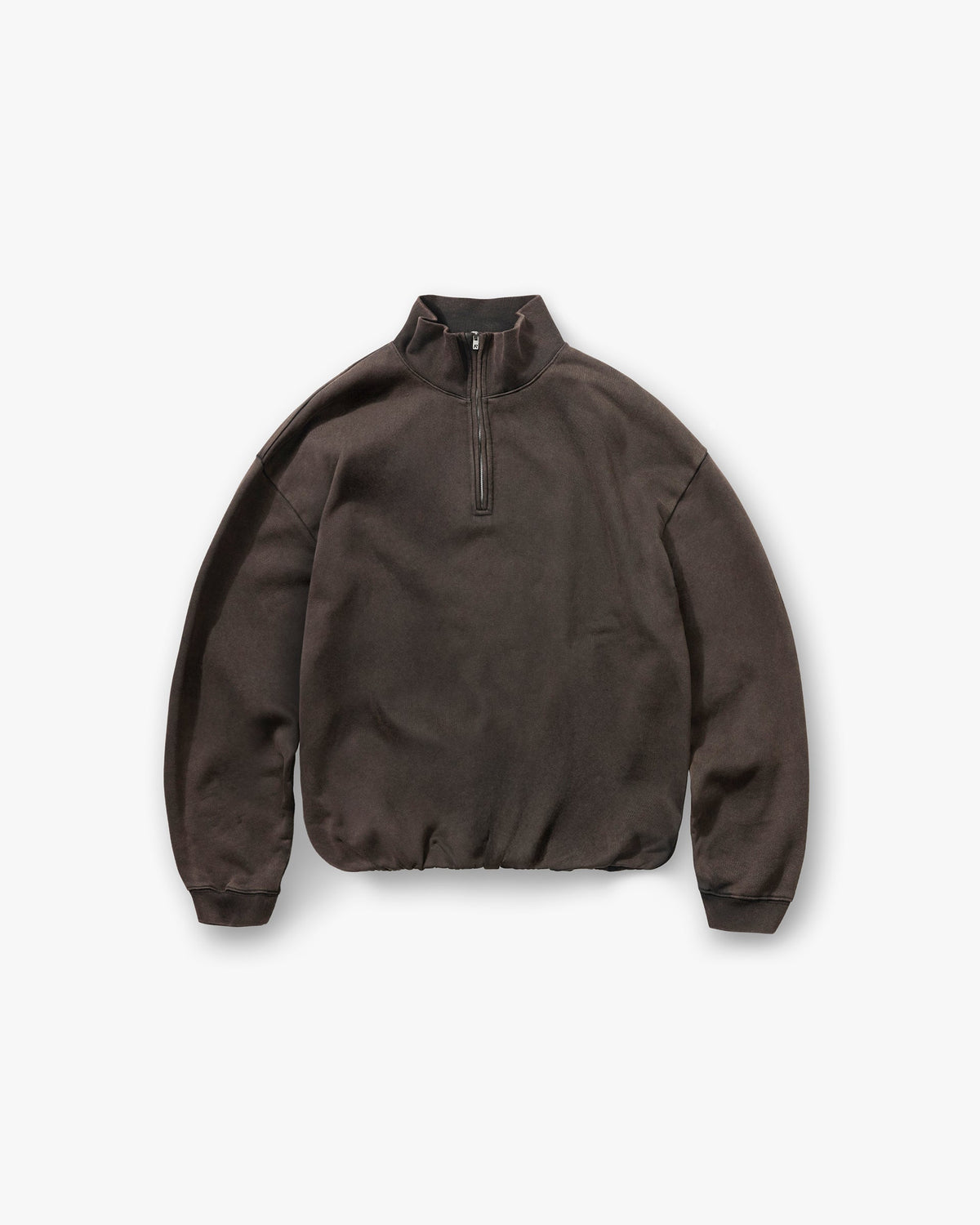 Represent Initial Funnel Neck Quarter Zip Sweatshirt Coffee