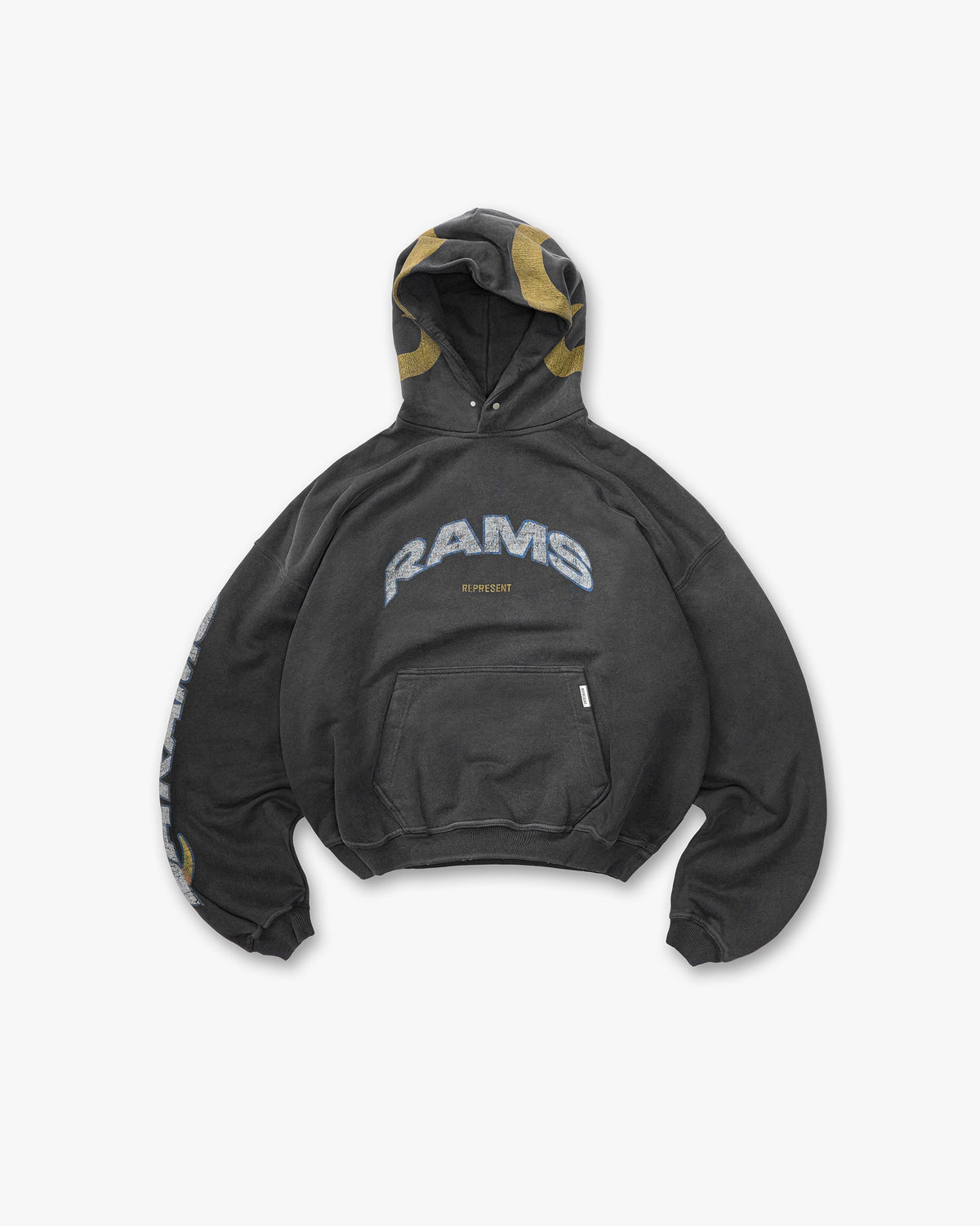 Represent Los Angeles Rams x Represent Hoodie Stained Black