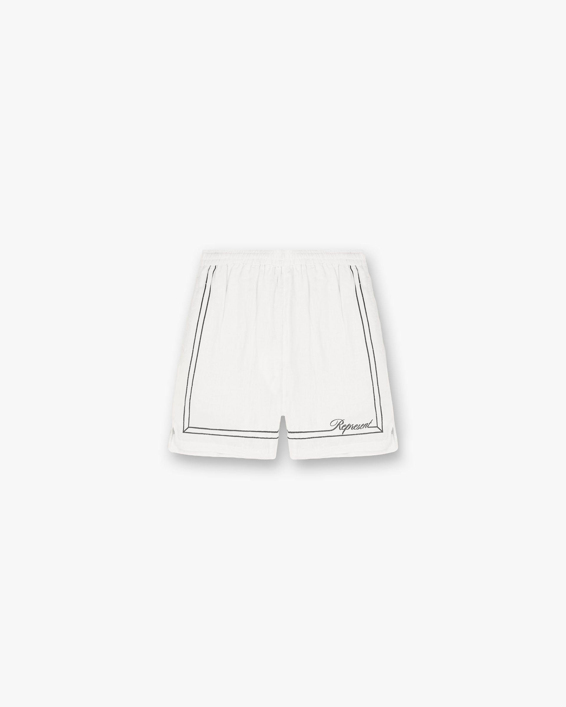 Represent Border Short Whisper White