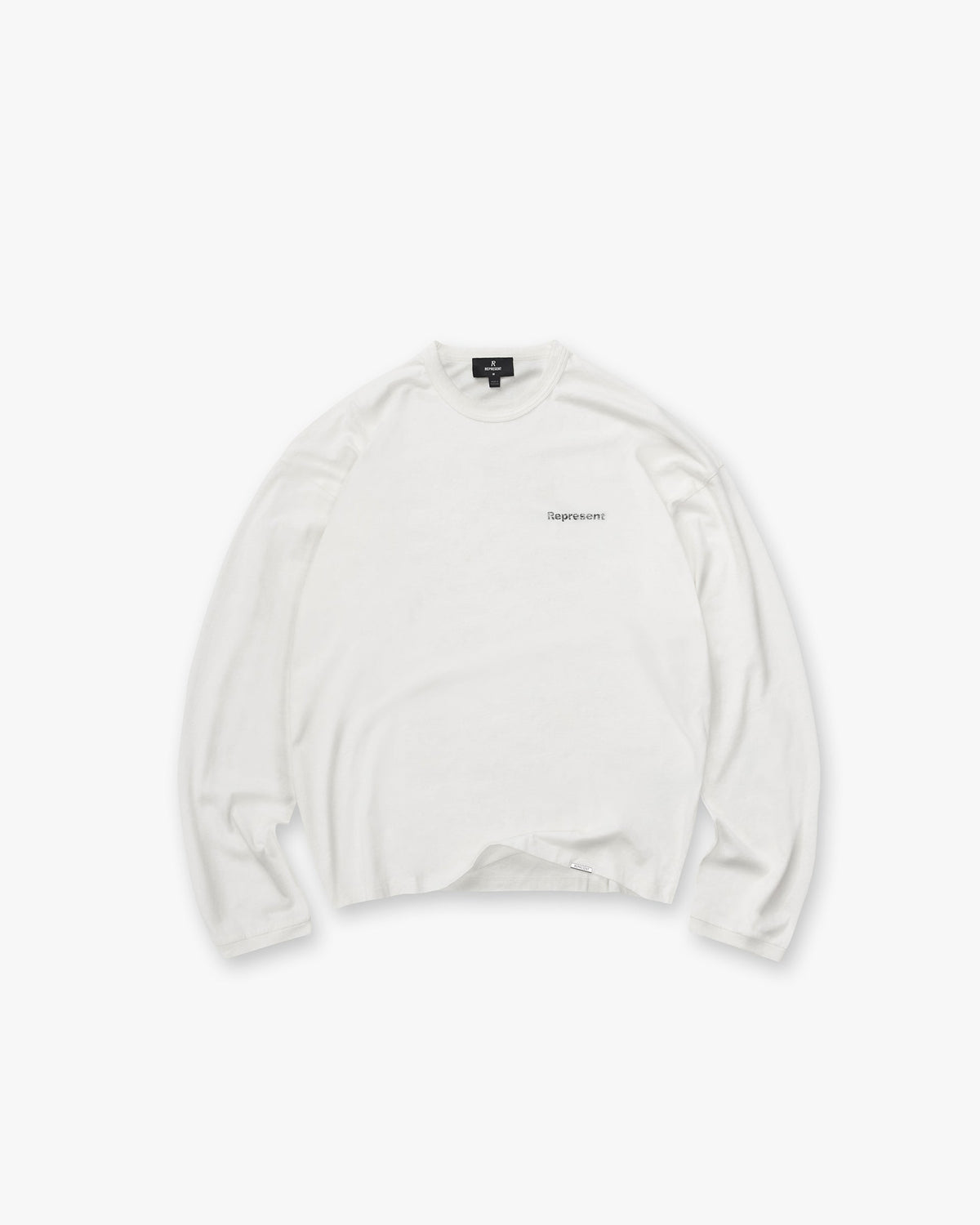 Represent Lowercase Logo Long Sleeve T-Shirt Flat White