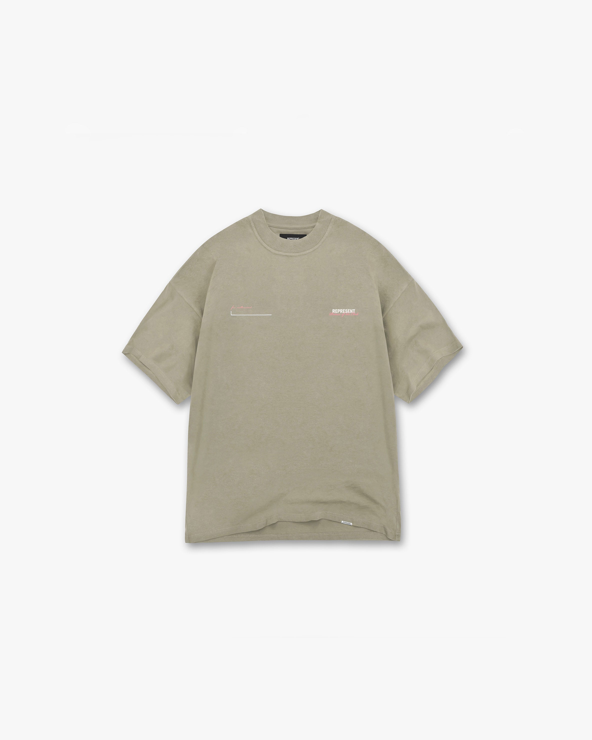 Represent Patron Of The Club T-Shirt Khaki Pink