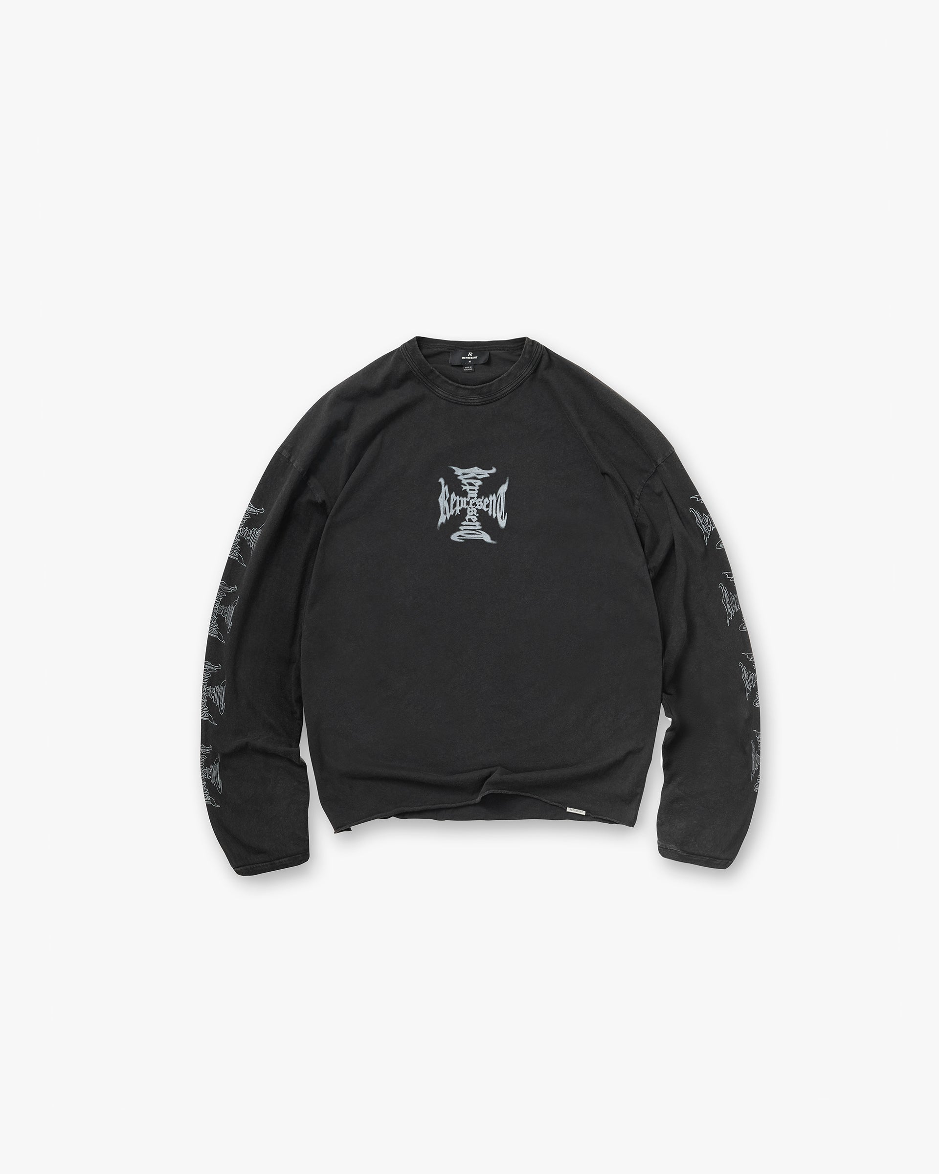 Represent MH Long Sleeve T-Shirt Faded Black
