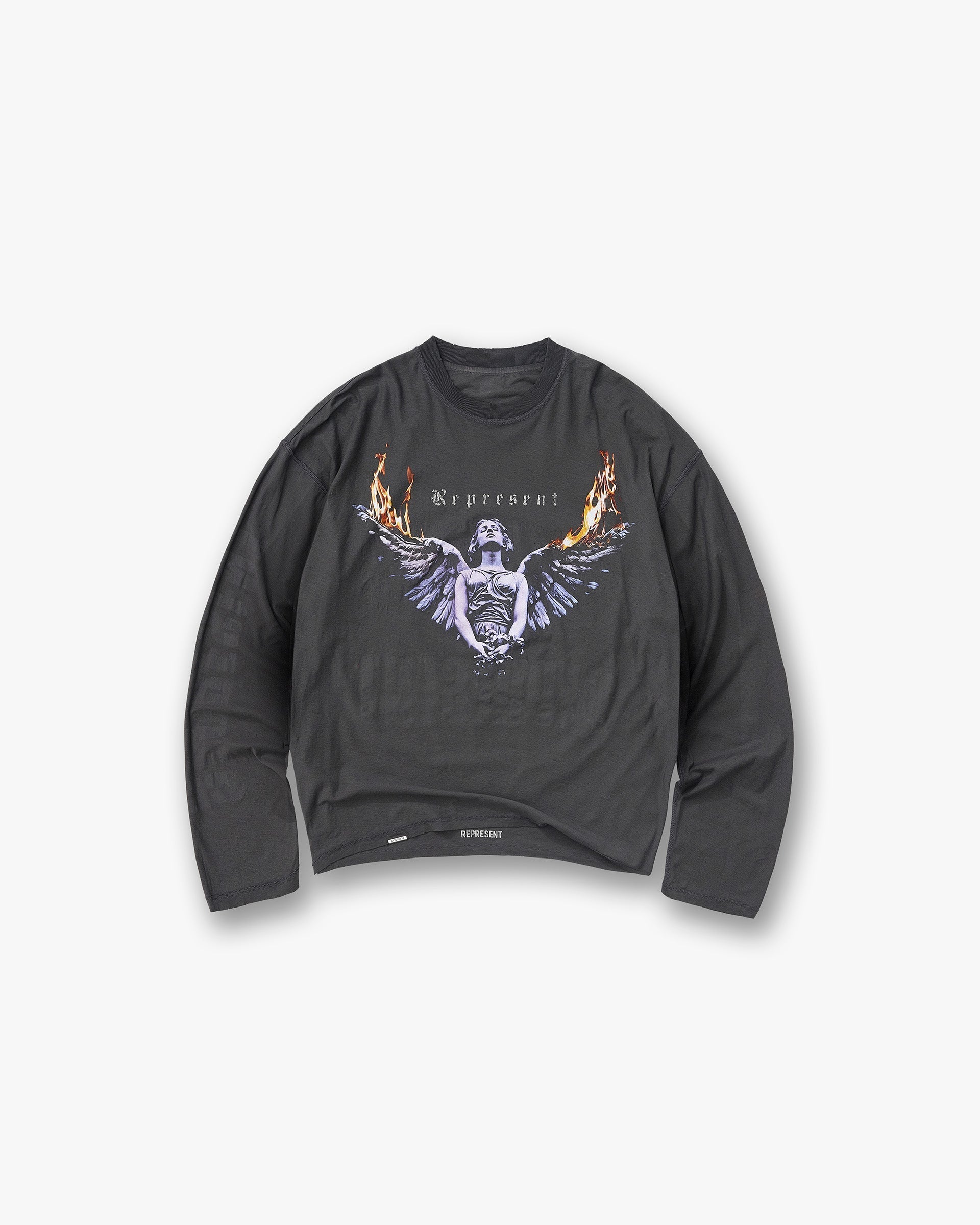 Represent Reversible Living Legacy Tour Long Sleeve T-Shirt Sun Fade Grey