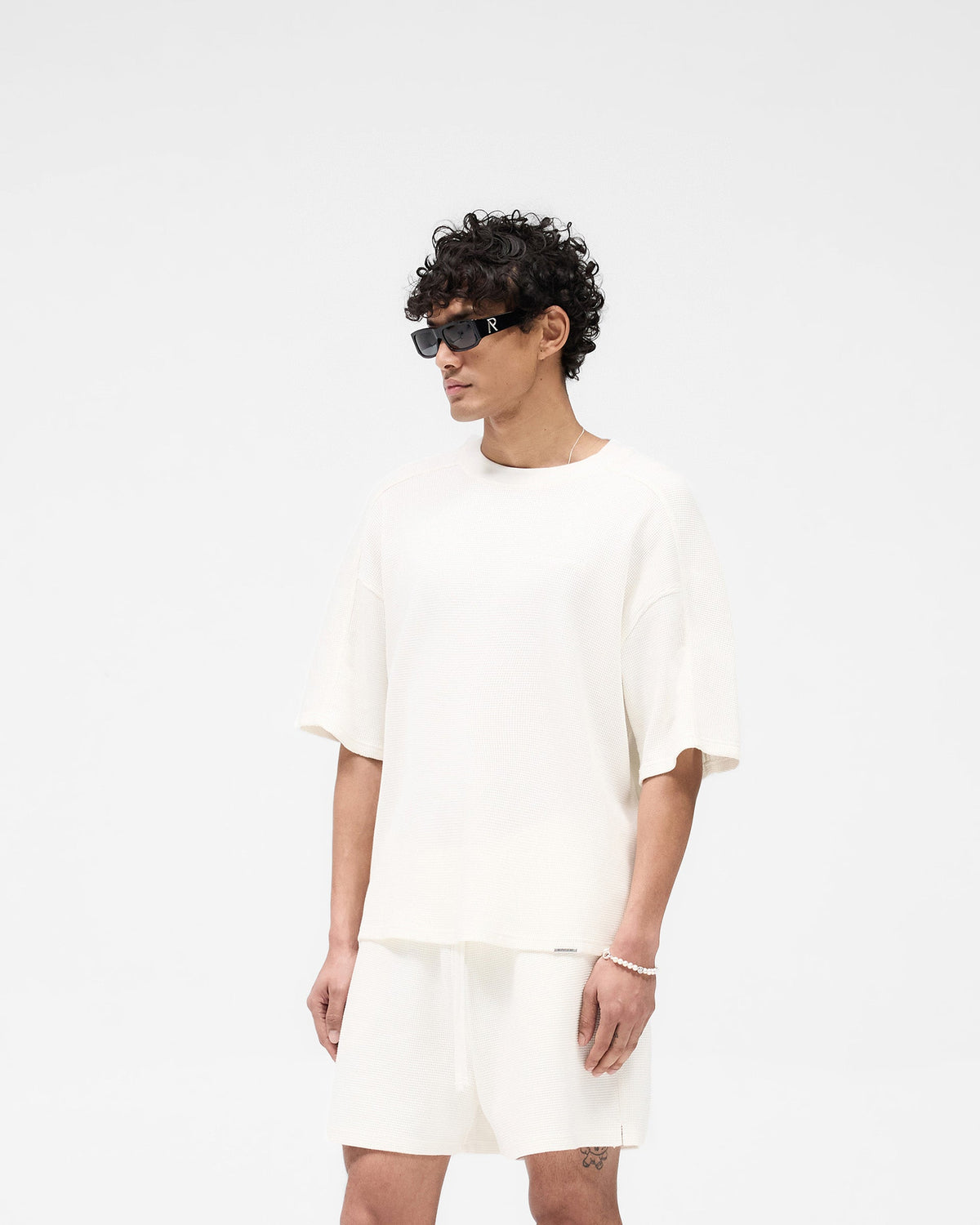 Represent Waffle T-Shirt Flat White