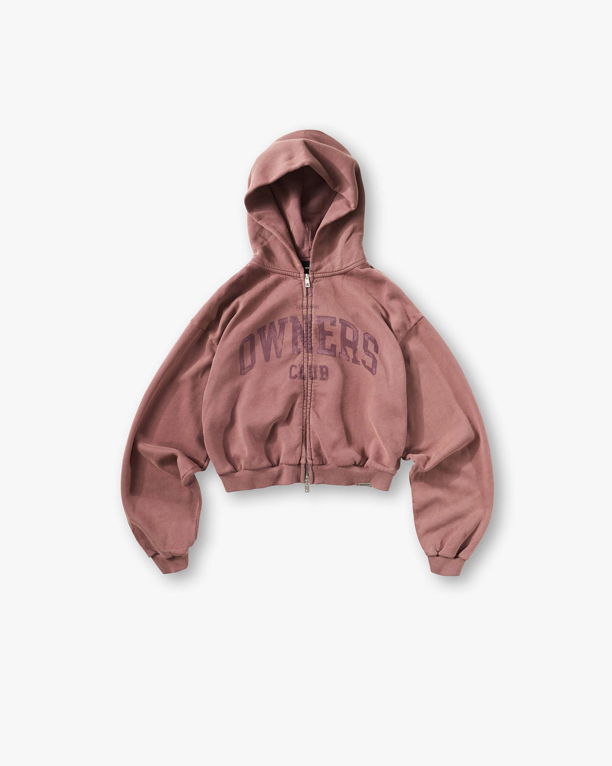 Represent Owners Club Zip Through Hoodie Smoked Rose