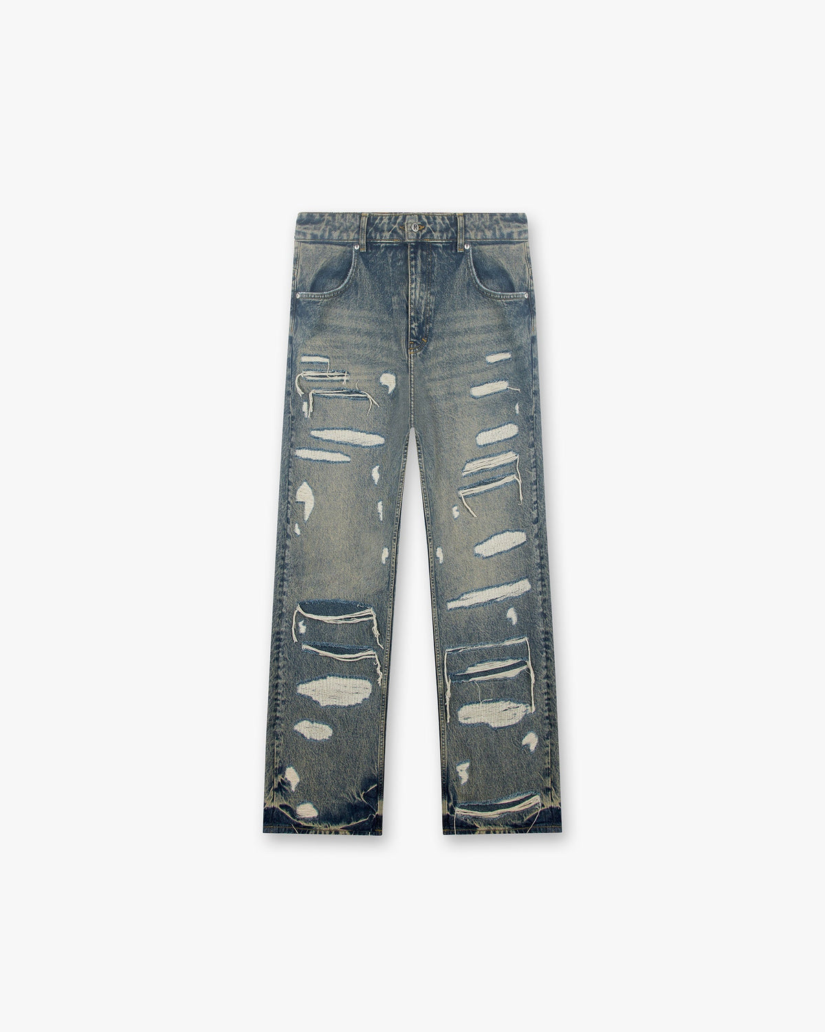 Represent R3D Double Destroyer Baggy Denim Blue Cream