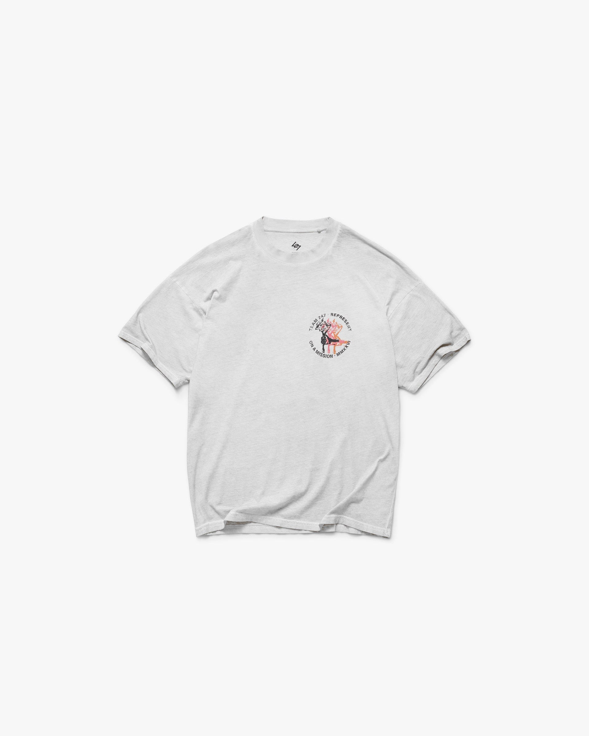 Represent 247 Torch Boxy T-Shirt Bleach Wash