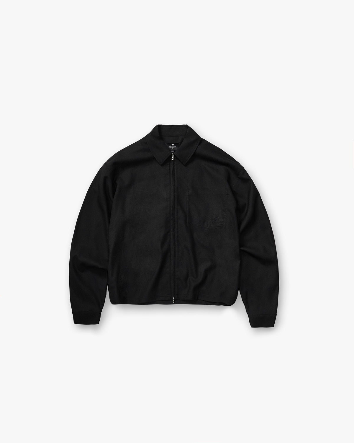 Represent Zip Up Wool Overshirt Jet Black