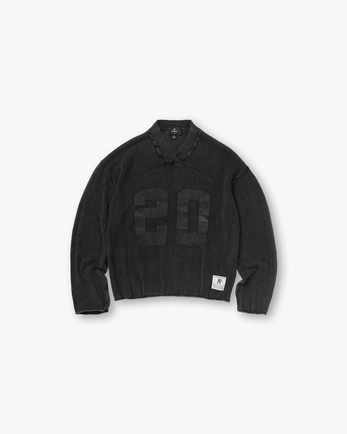 Represent Knitted Varsity Long Sleeve Jersey Vintage Grey