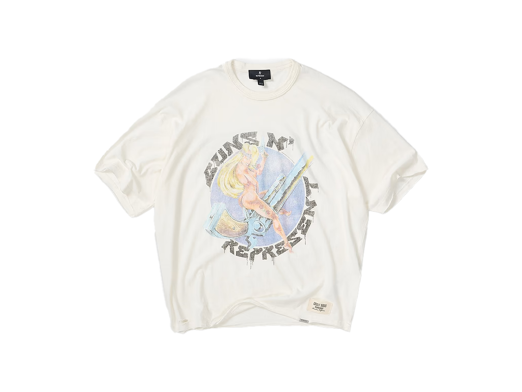Represent X Guns N' Roses Revolver T-Shirt Flat White
