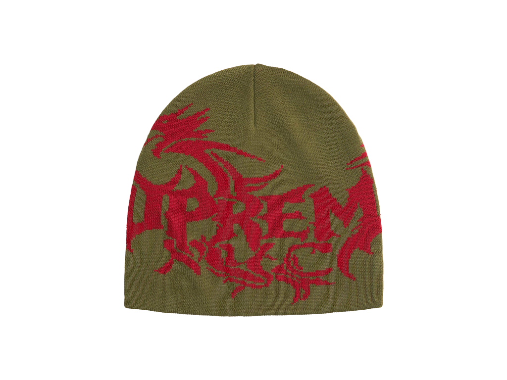Supreme Dragon Beanie Olive