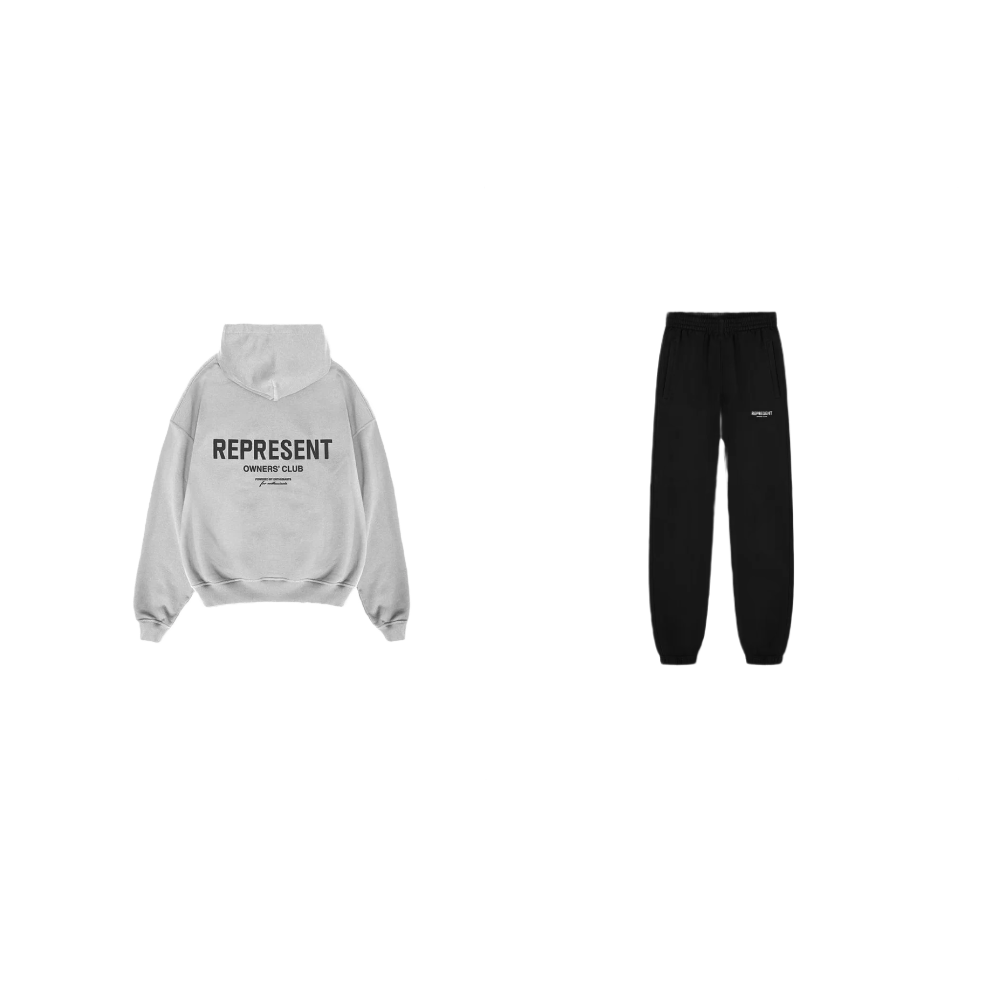 pikastore.cz - Represent Owners Club Hoodie Ash Grey + Owners Club Sweatpants Black SET-Bundle-pikastore.cz-pikastore.cz