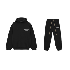 pikastore.cz Fear of God Essentials Fleece Hoodie S24 Black + S24 Sweatpants Black SET