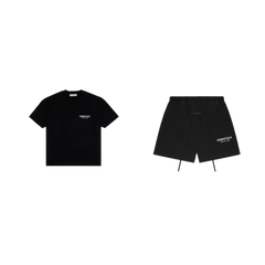 pikastore.cz - Fear of God Essentials S25 T-Shirt Jet Black + S25 Shorts Jet Black SET