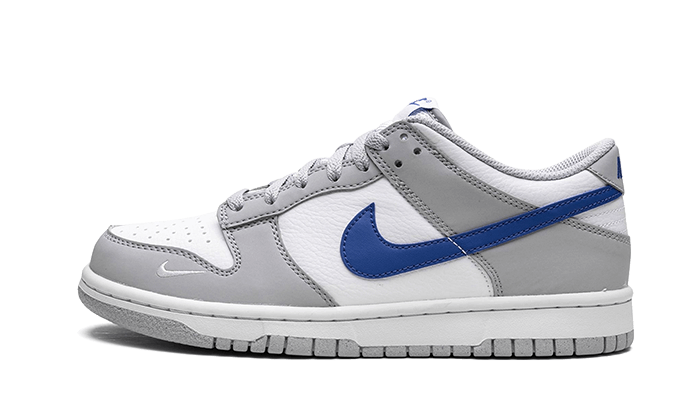 Nike Dunk Low Mini Swoosh Wolf Grey Game Royal (GS)-sneakers-Nike-pikastore.cz
