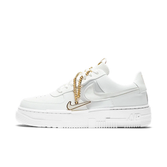 Nike Wmns Air Force 1 Pixel Gray Gold Chain