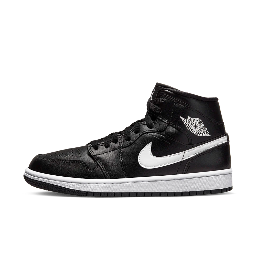 Nike Air Jordan 1 Mid Black White-Air Jordan-pikastore.cz