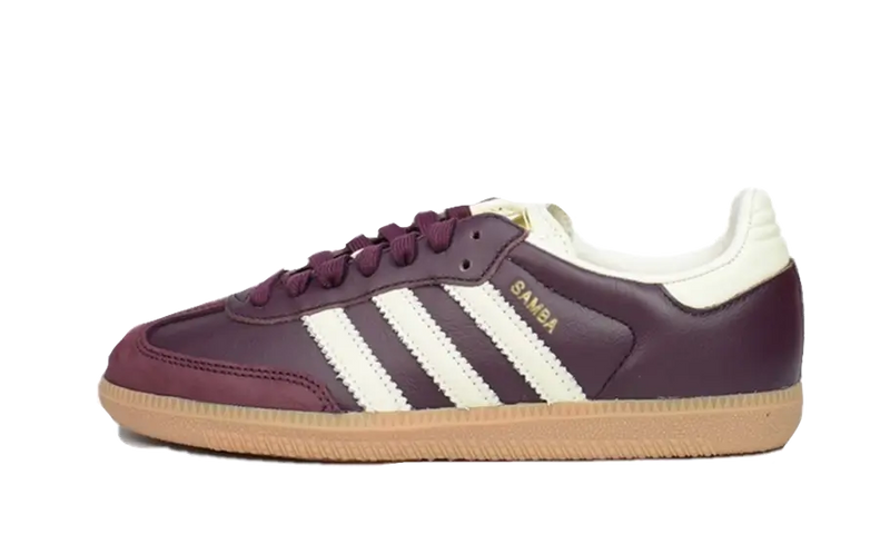 Adidas Samba OG Maroon Gold Metallic (Women's)-sneakers-Adidas-pikastore.cz