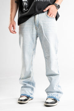 Custom Blue Flared Jeans