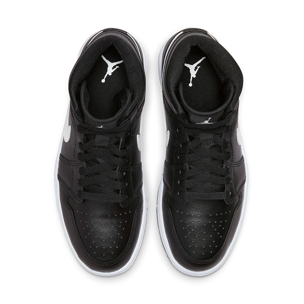 Nike Air Jordan 1 Mid Black White-Air Jordan-pikastore.cz