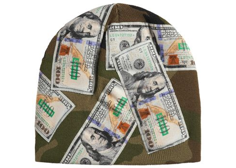 Supreme Money Beanie Camo