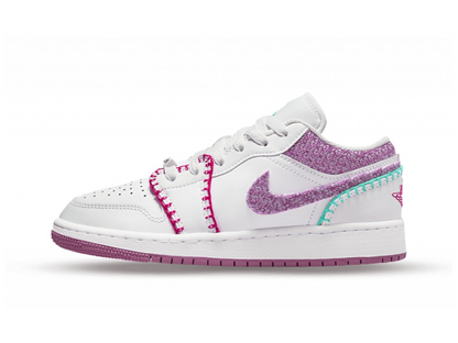 Jordan 1 Low White Light Bordeaux (GS)