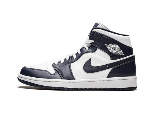 Nike Jordan 1 Mid White Metallic Gold Obsidian