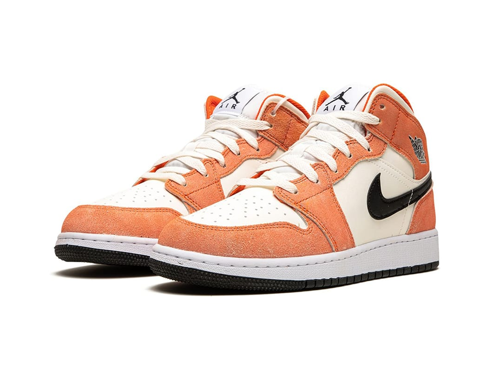 Nike Jordan 1 Mid SE Orange Suede (GS)