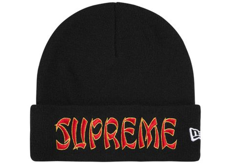 Supreme New Era Action Beanie Black