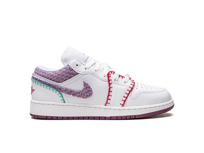 Jordan 1 Low White Light Bordeaux (GS)