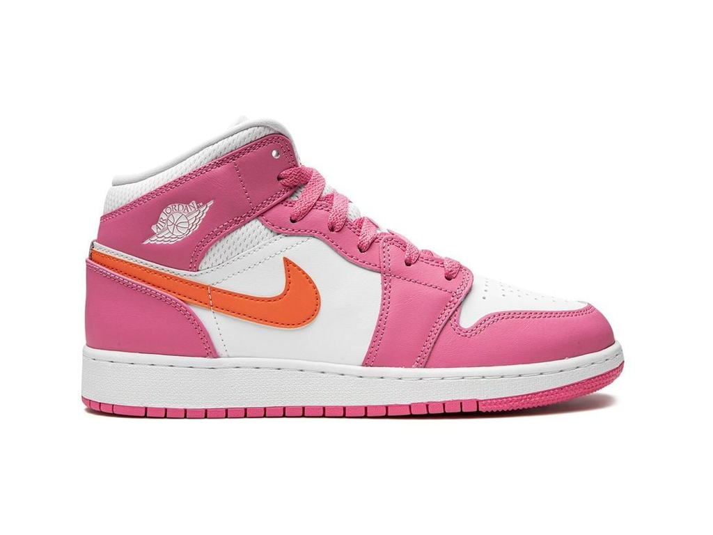 Nike Jordan 1 Mid Pinksicle Safety Orange (GS)