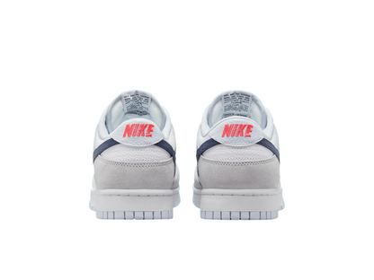 Nike Dunk Low White Gray Navy Aqua Mini Swoosh