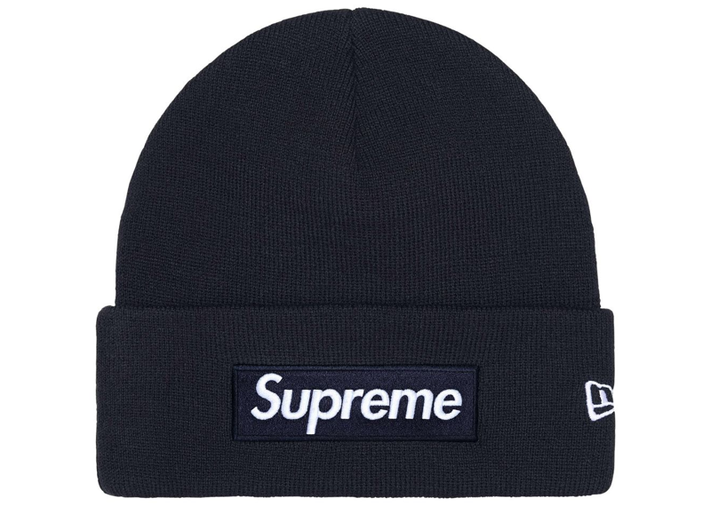Supreme New Era Box Logo Beanie (FW25) Navy-Supreme-pikastore.cz