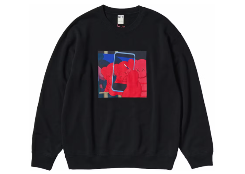 KAWS x Uniqlo Warhol Graphic Sweatshirt Black-Kaws-pikastore.cz